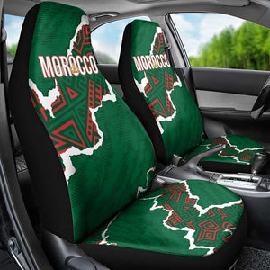 Morocco Football Car Seat Cover Grunge Motifs