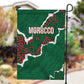 Morocco Football Garden Flag Grunge Motifs