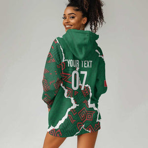Morocco Football Custom Hoodie Dress Grunge Motifs