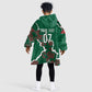 Morocco Football Custom Kid Wearable Blanket Hoodie Grunge Motifs