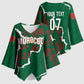 Morocco Football Custom Kimono Sleeve Blouse Grunge Motifs
