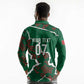 Morocco Football Custom Long Sleeve Polo Shirt Grunge Motifs