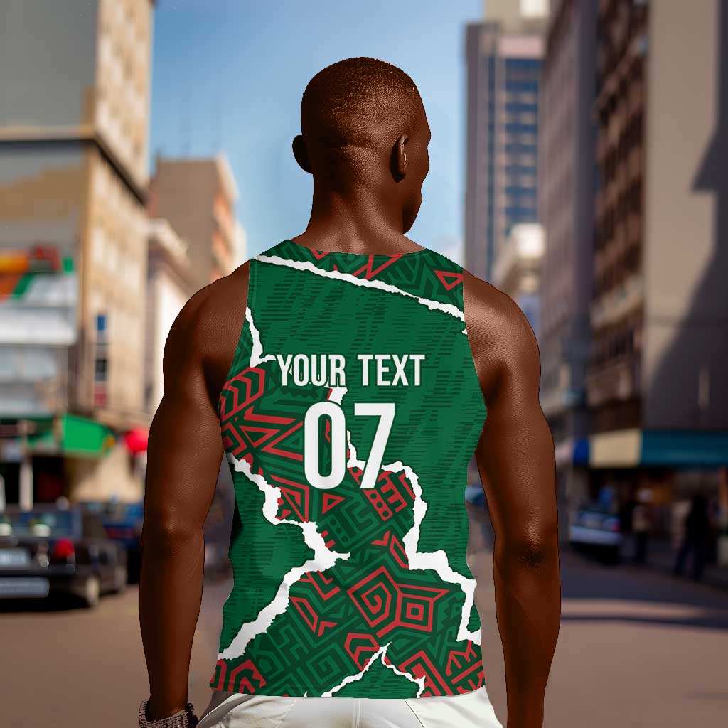 Morocco Football Custom Men Tank Top Grunge Motifs