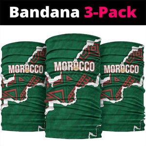 Morocco Football Neck Gaiter Grunge Motifs