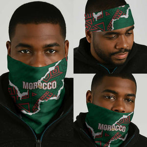 Morocco Football Neck Gaiter Grunge Motifs