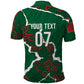Morocco Football Custom Polo Shirt Grunge Motifs