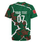 Morocco Football Custom Rugby Jersey Grunge Motifs