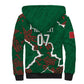 Morocco Football Custom Sherpa Hoodie Grunge Motifs