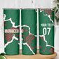 Morocco Football Custom Skinny Tumbler Grunge Motifs