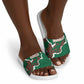 Morocco Football Slide Sandals Grunge Motifs