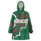Morocco Football Custom Wearable Blanket Hoodie Grunge Motifs