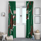 Morocco Football Window Curtain Grunge Motifs