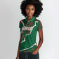 Morocco Football Custom Women Polo Shirt Grunge Motifs