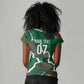 Morocco Football Custom Women V-Neck T-Shirt Grunge Motifs