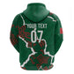 Morocco Football Custom Zip Hoodie Grunge Motifs