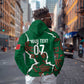 Morocco Football Custom Zip Hoodie Grunge Motifs