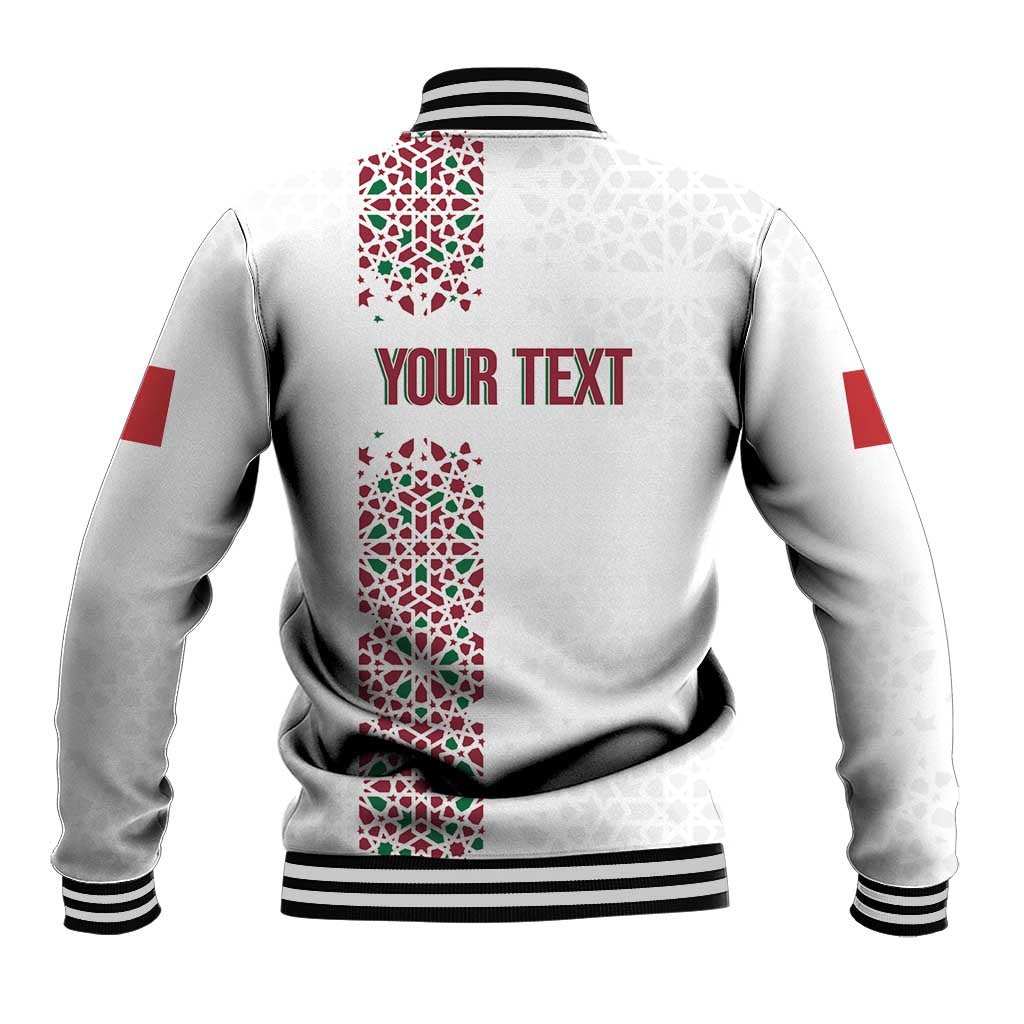 Morocco Atlas Lions Personalized Baseball Jacket Arabesque Inspired Pattern