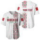 Morocco Atlas Lions Personalized Baseball Jersey Arabesque Inspired Pattern