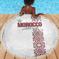 Morocco Atlas Lions Beach Blanket Arabesque Inspired Pattern