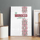Morocco Atlas Lions Canvas Wall Art Arabesque Inspired Pattern