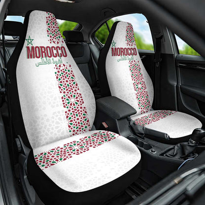 Morocco Atlas Lions Car Seat Cover Arabesque Inspired Pattern
