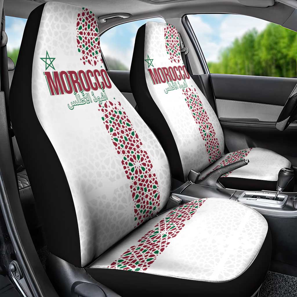 Morocco Atlas Lions Car Seat Cover Arabesque Inspired Pattern