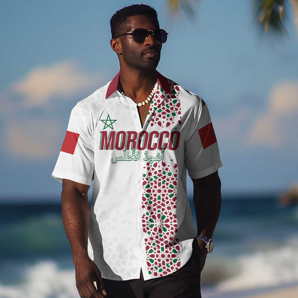 Morocco Atlas Lions Personalized Hawaiian Shirt Arabesque Inspired Pattern