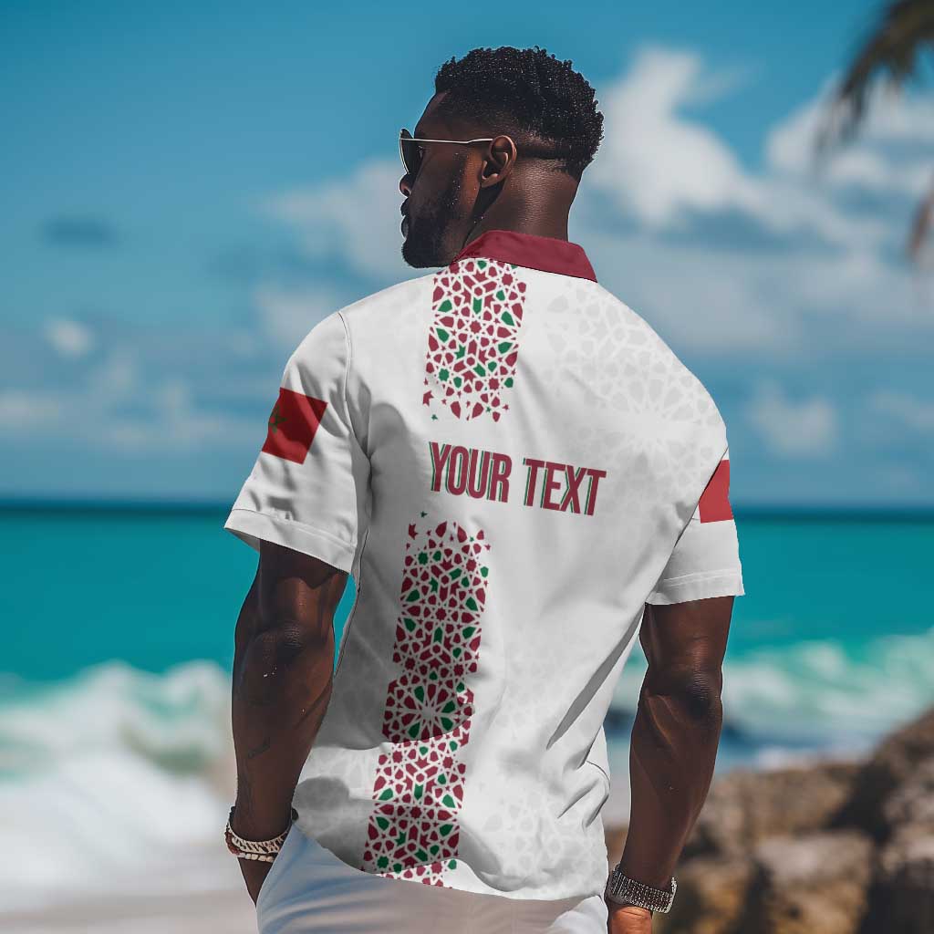 Morocco Atlas Lions Personalized Hawaiian Shirt Arabesque Inspired Pattern