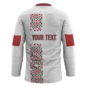 Morocco Atlas Lions Personalized Hockey Jersey Arabesque Inspired Pattern