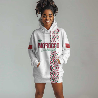 Morocco Atlas Lions Personalized Hoodie Dress Arabesque Inspired Pattern