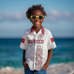 Morocco Atlas Lions Personalized Kid Hawaiian Shirt Arabesque Inspired Pattern