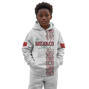 Morocco Atlas Lions Personalized Kid Hoodie Arabesque Inspired Pattern