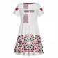 Morocco Atlas Lions Personalized Kid Short Sleeve Dress Arabesque Inspired Pattern