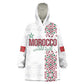 Morocco Atlas Lions Personalized Kid Wearable Blanket Hoodie Arabesque Inspired Pattern
