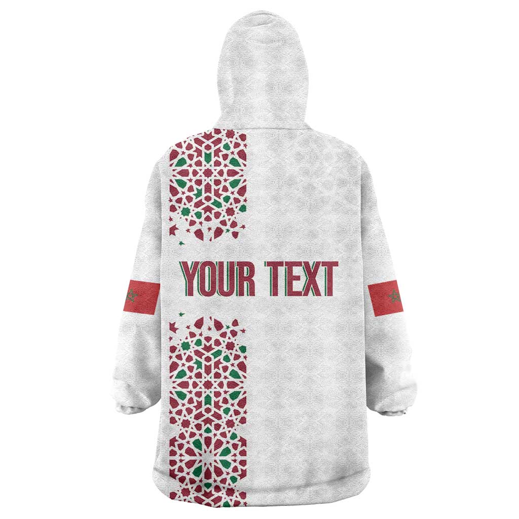 Morocco Atlas Lions Personalized Kid Wearable Blanket Hoodie Arabesque Inspired Pattern