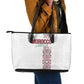 Morocco Atlas Lions Leather Tote Bag Arabesque Inspired Pattern