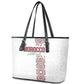 Morocco Atlas Lions Leather Tote Bag Arabesque Inspired Pattern