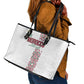 Morocco Atlas Lions Leather Tote Bag Arabesque Inspired Pattern