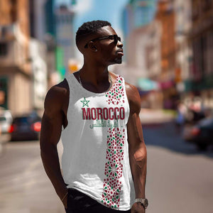 Morocco Atlas Lions Personalized Men Tank Top Arabesque Inspired Pattern