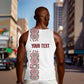 Morocco Atlas Lions Personalized Men Tank Top Arabesque Inspired Pattern