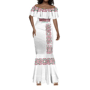 Morocco Atlas Lions Personalized Mermaid Dress Arabesque Inspired Pattern