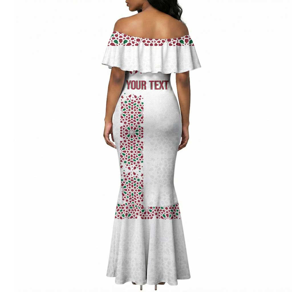 Morocco Atlas Lions Personalized Mermaid Dress Arabesque Inspired Pattern