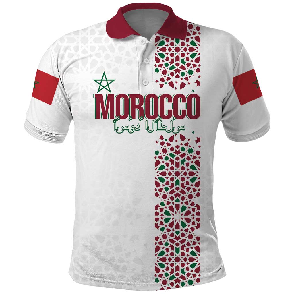 Morocco Atlas Lions Personalized Polo Shirt Arabesque Inspired Pattern