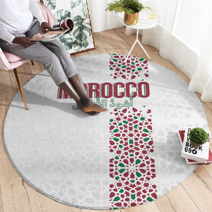 Morocco Atlas Lions Round Carpet Arabesque Inspired Pattern