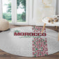 Morocco Atlas Lions Round Carpet Arabesque Inspired Pattern