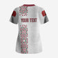 Morocco Atlas Lions Personalized Scrub Top Arabesque Inspired Pattern