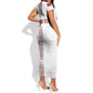 Morocco Atlas Lions Personalized Short Sleeve Bodycon Dress Arabesque Inspired Pattern