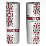 Morocco Atlas Lions Personalized Skinny Tumbler Arabesque Inspired Pattern
