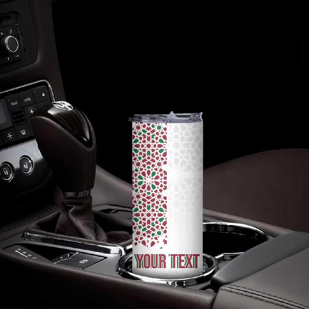 Morocco Atlas Lions Personalized Skinny Tumbler Arabesque Inspired Pattern