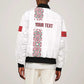 Morocco Atlas Lions Personalized Sleeve Zip Bomber Jacket Arabesque Inspired Pattern